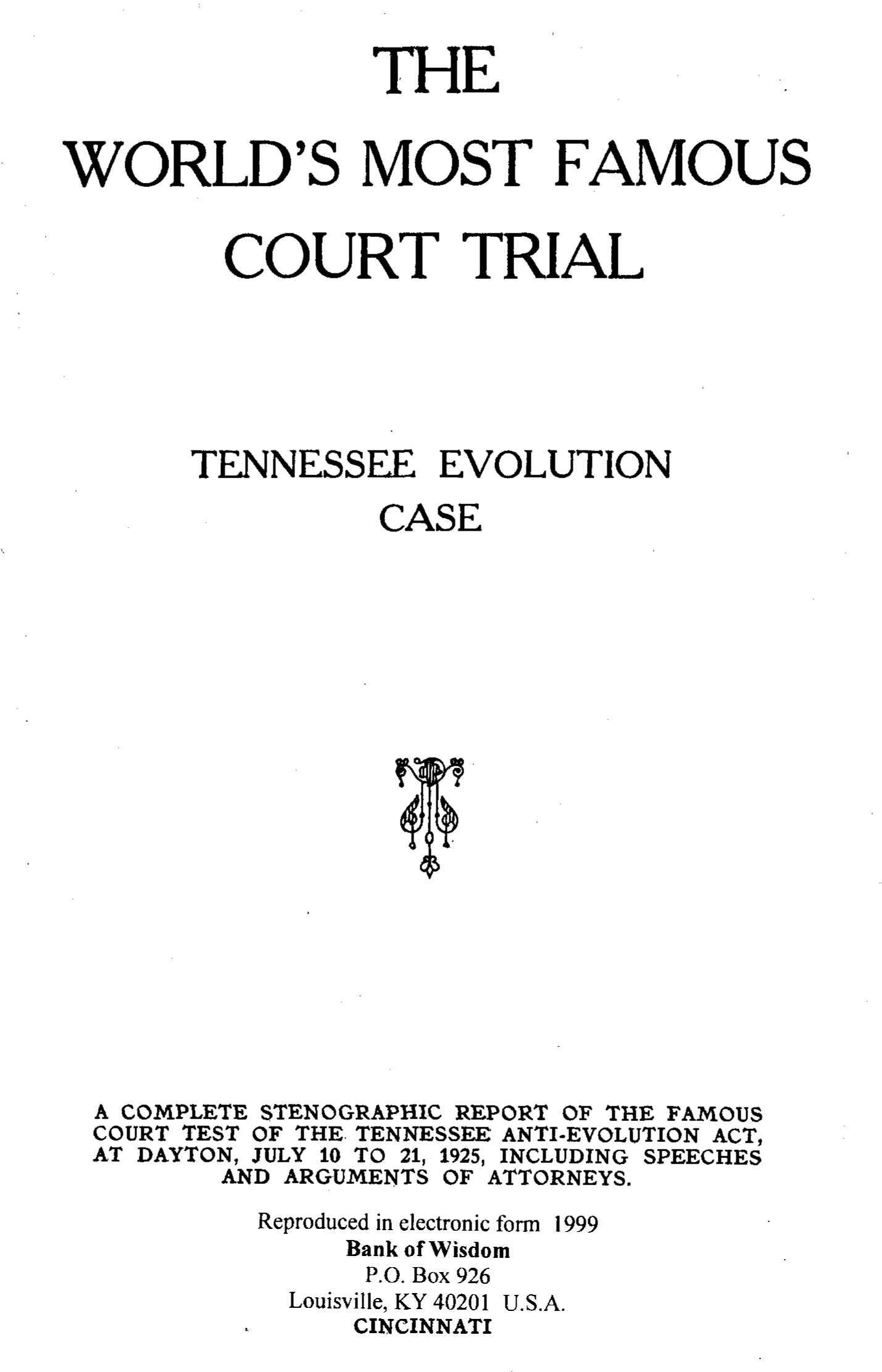 (image for) The World's Most Famous Trial